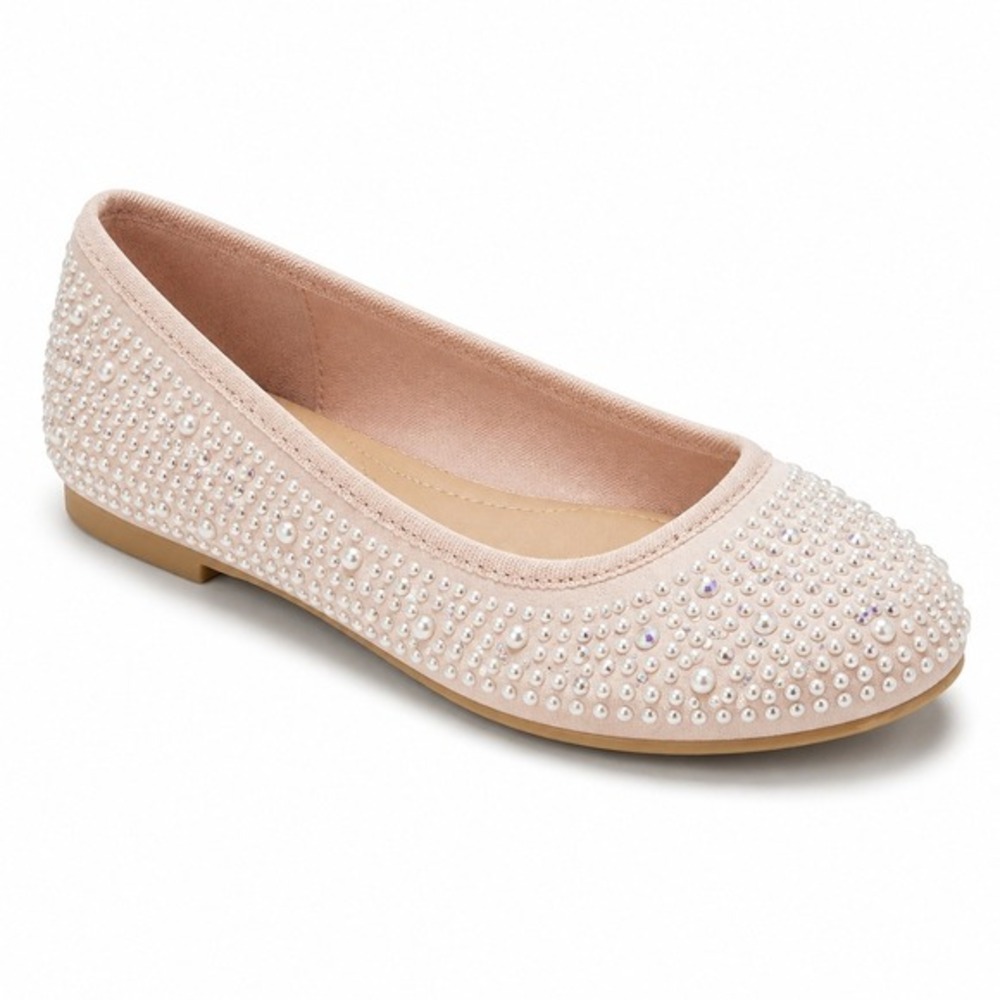 Little Girls Flats by Cat & Jack Lisa Pearl Blush Size 3 New With Tags